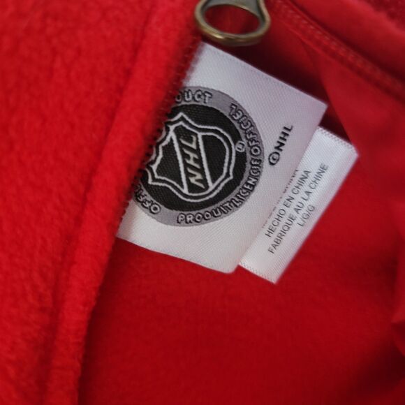 Vintage Men’s Chicago Blackhawks Fleece Sweatshirt Reversible 90s Large - Picture 8 of 8